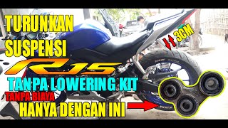 CARA TURUNIN SUSPENSI R15V3 TANPA LOWERING KIT [upl. by Nava]