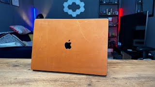 dBrand Real Tan Leather Skin for Macbook  Worth it [upl. by Odanref637]