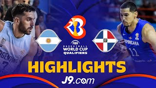 🇩🇴 Dominican Republic stuns 🇦🇷 Argentina  J9 Basketball Highlights  FIBAWC 2023 Qualifiers [upl. by Stclair453]