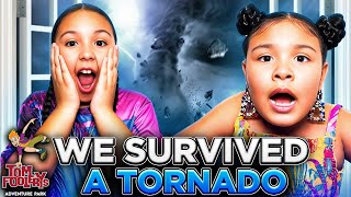 We Survived a Tornado at a Theme Park  Real Life Twister  Tom Foolarys [upl. by Hobard]