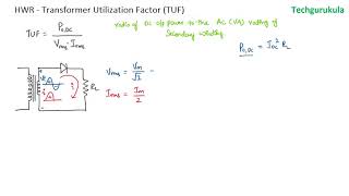 Analog Circuits Half Wave Rectifier  Transformer Utilization Factor [upl. by Arreip]