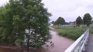 Hochwasser 03062013 Altenburger Land Ortseingang Wilchwitz [upl. by Eimme]