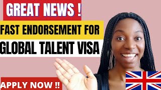 Global Talent Visa UK Process  Easy way to get endorsed for the Global Talent Visa [upl. by Ahseuqram]