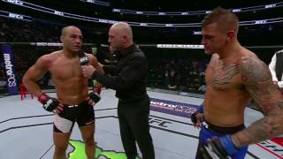 UFC 211 Dustin Poirier and Eddie Alvarez Octagon Interviews [upl. by Nwahsek]