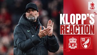 Anfield Emotion FA Cup Win amp returning players  Klopps Reaction  Liverpool 52 Norwich [upl. by Divaj]