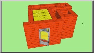 Футеровка топливника печи шамотным кирпичом видеоурок Кладка печей своими руками [upl. by Aeuhsoj]