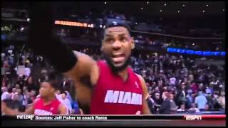 Il saluto di LeBron James a Danilo Gallinari nel fine partita  Heat vs Nuggets 104117 [upl. by Nnaylloh]