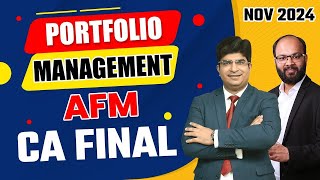 Portfolio Management  CA Final AFM Nov 24  Advanced Financial Management  CA Final AFM Chapter 6 [upl. by Adlih]