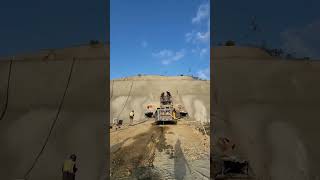 Preparation of tunnel portal in highway road tunnel viralvideo blasting excavator tunnelling [upl. by Neeron]