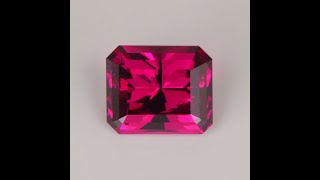 240ct Emerald Cut Rhodolite Garnet Gemstone [upl. by Blinnie907]