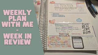 WEEK IN REVIEW  ERIN CONDREN PLANNER  WEEK OF OCTOBER 28TH [upl. by Baxy688]