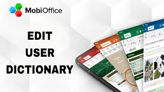 How To Edit User Dictionary On MobiOffice App [upl. by Analra]