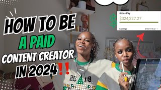 HOW TO BE A PAID CONTENT CREATOR IN 2024 Step by step detailed guide📝🤑 [upl. by Yot]