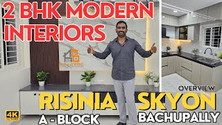 Stylish 2BHK interiordesign Overview by RB INTERIO 9392937735Risinia Skyon Ablock bachupally [upl. by Anwahsak]