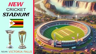 Worlds most beautiful cricket stadium near Victoria falls ❤️ zimbabwe testcricket victoriafalls [upl. by Bach965]