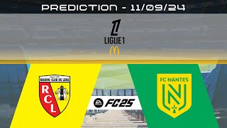 RC Lens vs FC Nantes  Prediction  202425 Ligue 1 McDonalds  EA FC 25 [upl. by Etam940]