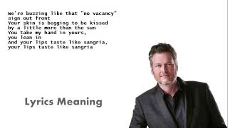 Blake Shelton  Sangria  Lyrics Meaning [upl. by Vincenty]