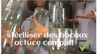 Stériliser des bocaux en verre pleins 🧐  la technique express [upl. by Alled]