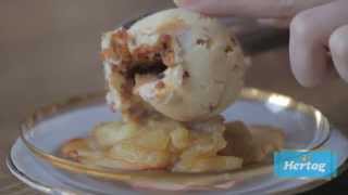 Vanilleijs met appelchips en compote  recept [upl. by Ailimat]