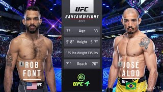 ROB FONT VS JOSE ALDO FULL FIGHT UFC FIGHT NIGHT [upl. by Yesoj249]