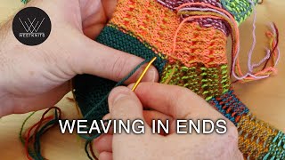 Weaving in Ends  Knitting Tutorial [upl. by Gnoc]