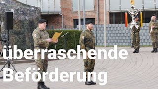 Bundeswehr Musiksoldat wird mit Beförderung überrascht und das Niedersachsenlied [upl. by Mena]