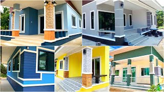 Top 100 House Painting colours Outside 2023  Exterior Wall Paint Color Combinations Ideas [upl. by Kilah]