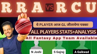 RRA VS RCU  RRA VS RCU DREAM11 TEAM PREDICTION  ECOLE PUNE T20 CUP dream11prediction dream11 [upl. by Etteniuqna]