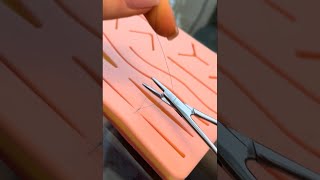 Suturing ASMR Simple interrupted suture technique [upl. by Seema]