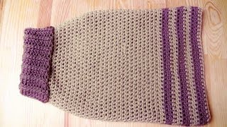 Doggy sweater crochet tutorial  Woolpedia [upl. by Corby247]