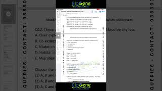 NEET PYQ 2024 Q1012  trending shorts viralfyp biology neet class11 class12 [upl. by Inaja]