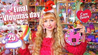 Vlogmas final day 25  opening advent calendars  vintage toys G1 My little Pony Care Bears [upl. by Bourn]