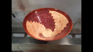 Purpleheart maple segment bowl [upl. by Carin]