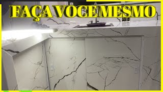 fechamento de pia em porcelanato [upl. by Osrock]