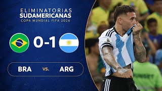 BRASIL vs ARGENTINA 01  RESUMEN  ELIMINATORIAS SUDAMERICANAS  FECHA 6 [upl. by Yaya]