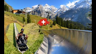 Mountain Coaster  Swiss Alps  Rodelbahn Oeschinensee [upl. by Yesllek]