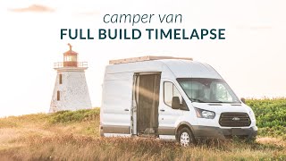 From Cargo Van to Tiny Home  Full Build Timelapse [upl. by Saddler]