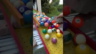 Rain gutter billiard balls The worlds most relaxing wooden marble run asmr☆asmr [upl. by Vez]