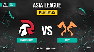 RIVAL ESPORTS vs FURY  ASIA League Stage 2  Day 5  2024 [upl. by Iliam]