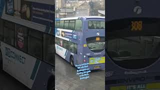 First Huddersfields final enviro departs Holmfirth Bus Station on the 308 to Huddersfield [upl. by Aredna111]