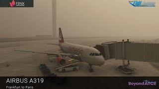 MSFS 4K FENIX A319 Landing in ZERO visibility Frankfurt ✈︎ Paris Full flight ILS CAT 3 Auto Land [upl. by Tabor19]