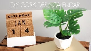 DIY CORK DESK CALENDAR  Desk and Office Organization [upl. by Bellaude]