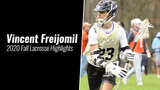 Vincent Freijomil Seton Hall Prep 22 Midfield 2020 Fall Lacrosse Highlights [upl. by Innattirb]