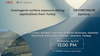 Cosmogenic surface exposure dating applications from Turkey [upl. by Atiner]