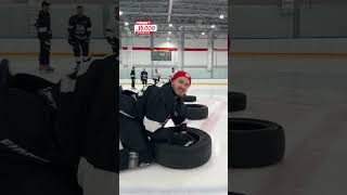 СRAZY Obstacle Course ON ICE hockey hockeycanada nhl skating icehockey iceskating goalie [upl. by Rumilly22]