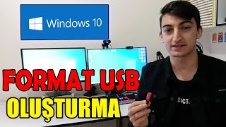 Format Usb si Hazırlama Windows 10  2022 Güncel [upl. by Nylodnarb371]