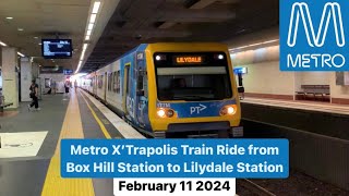 Metro XTrapolis Train Ride from Box Hill Station to Lilydale Station Full Trip [upl. by Custer817]