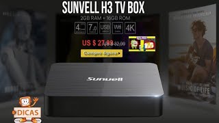 PROMOÇÃO  TV Box Sunvell H3 2 GB de RAM  16GB ROM Allwinner H3 Android 70 Suporte 4K H265 [upl. by Enitsenre556]