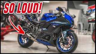 Yamaha R7 SC Project CRT Exhaust Install amp Sound Test  EXCLUSIVE [upl. by Sesiom339]