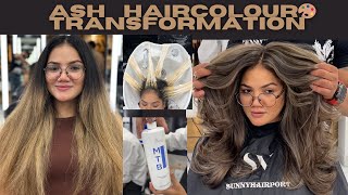 Creamy ash Haircolor haircolour education shortsvideo [upl. by Harbed181]